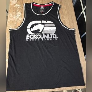 Ecko Unltd. World Famous Rhino Logo Tank Top Wringer Tee Shirt Men's L